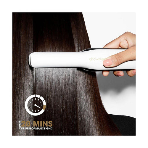 Plancha de pelo inalámbrica ghd Unplugged blanca