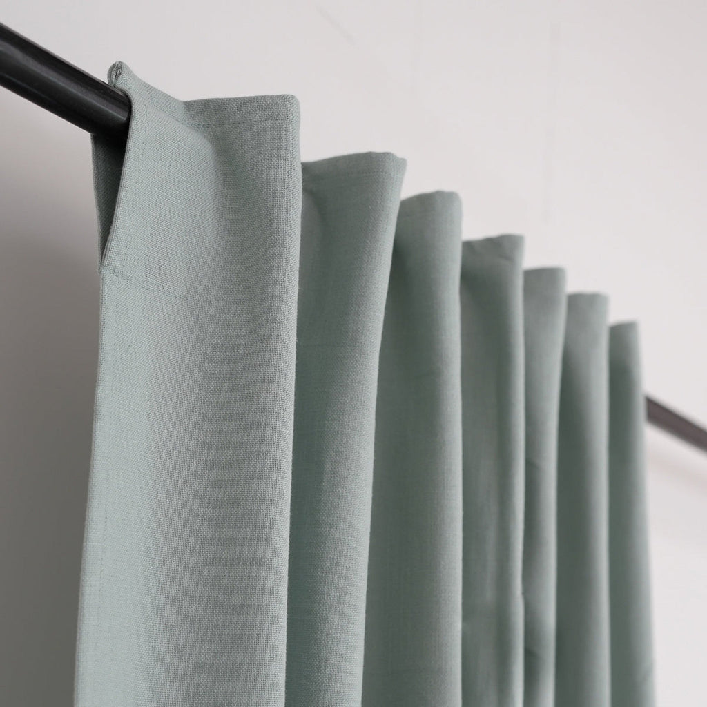 Louis - Rideau À Passant - Toile De Coton - Vert Céladon
