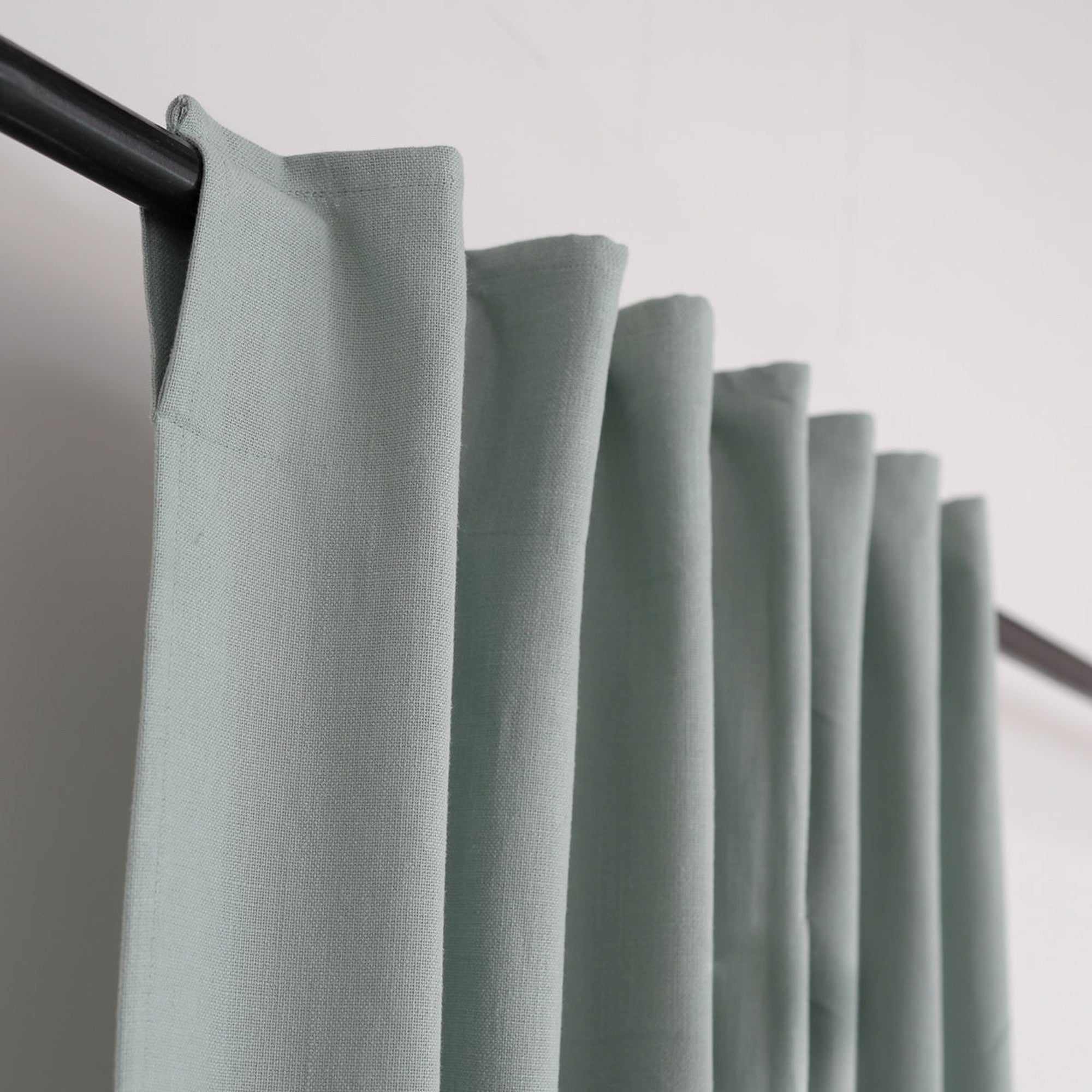Louis - Rideau À Passant - Toile De Coton - Vert Céladon