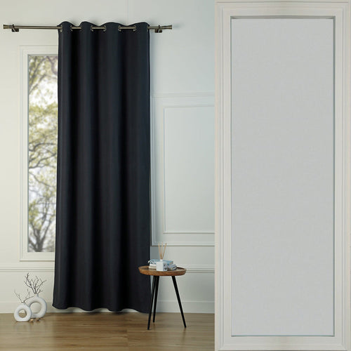 Rideau Occultant À Oeillets Louis - Fusain