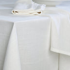 Louis Tablecloth - White - Cotton Canvas