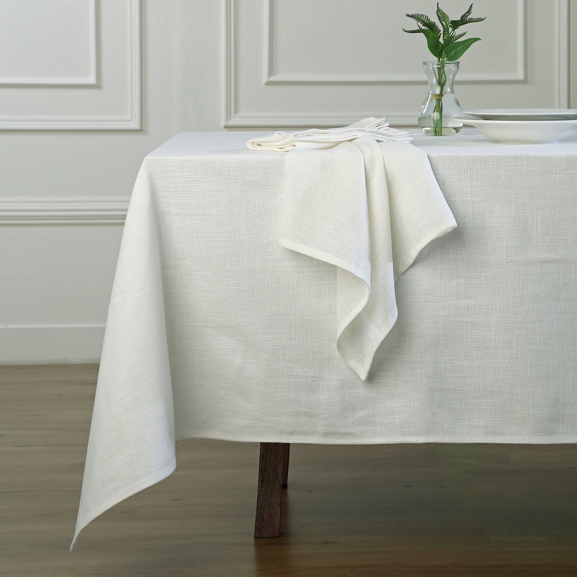 Louis - Lot De 4 Serviettes De Table - Blanc