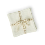 Set of 4 Coasters - Louis - Cotton Canvas - White