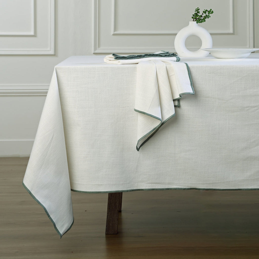 Jules - Nappe - Blanc/Céladon