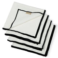 Jules - Serviette De Table (X4) - Blanc/Noir