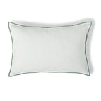 Jules - Funda De Cojín - Lona De Algodón - Blanco/Celadón