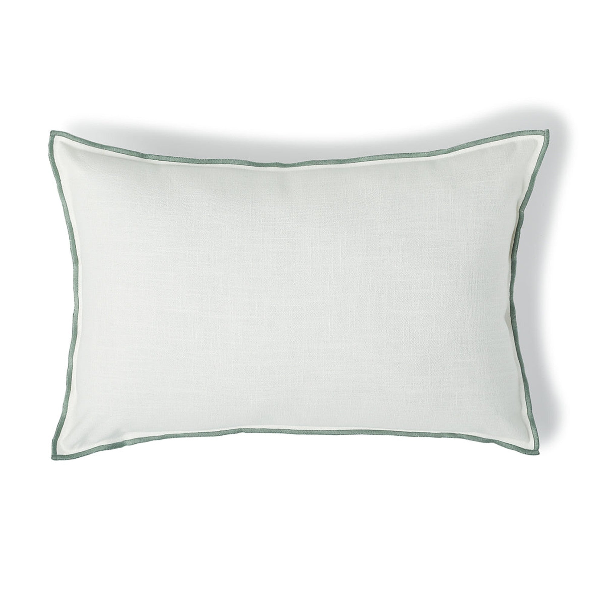 Jules - Funda De Cojín - Lona De Algodón - Blanco/Celadón