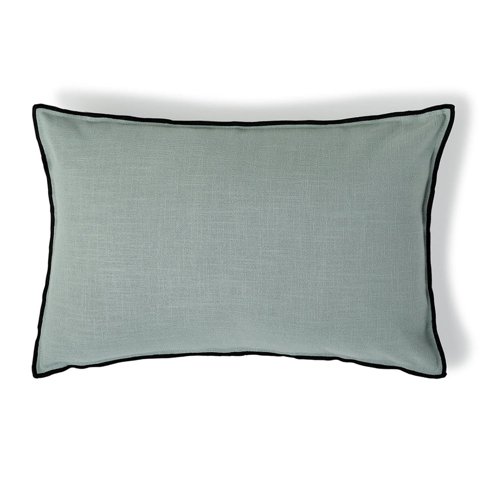 Jules - Funda De Cojín - Tela De Algodón - Celadón/Negro