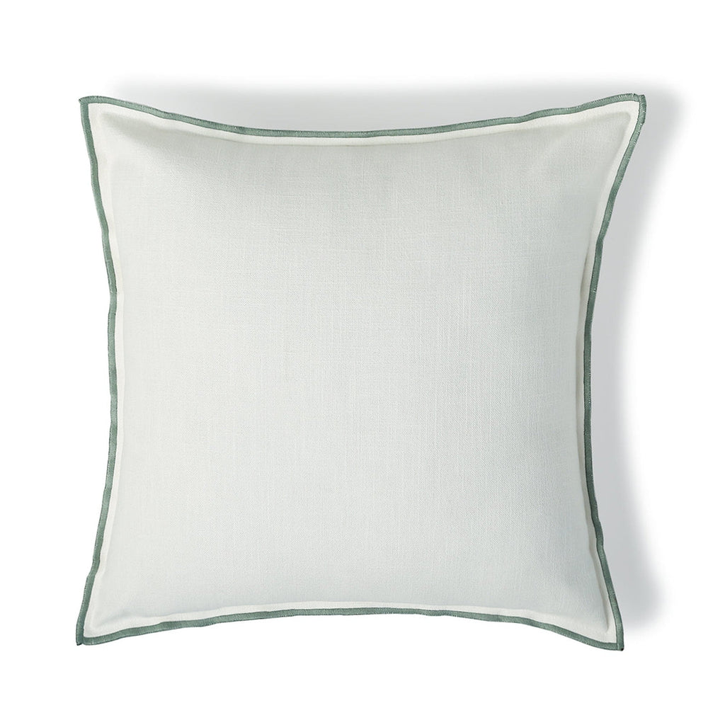 Jules - Funda De Cojín - Lona De Algodón - Blanco/Celadón