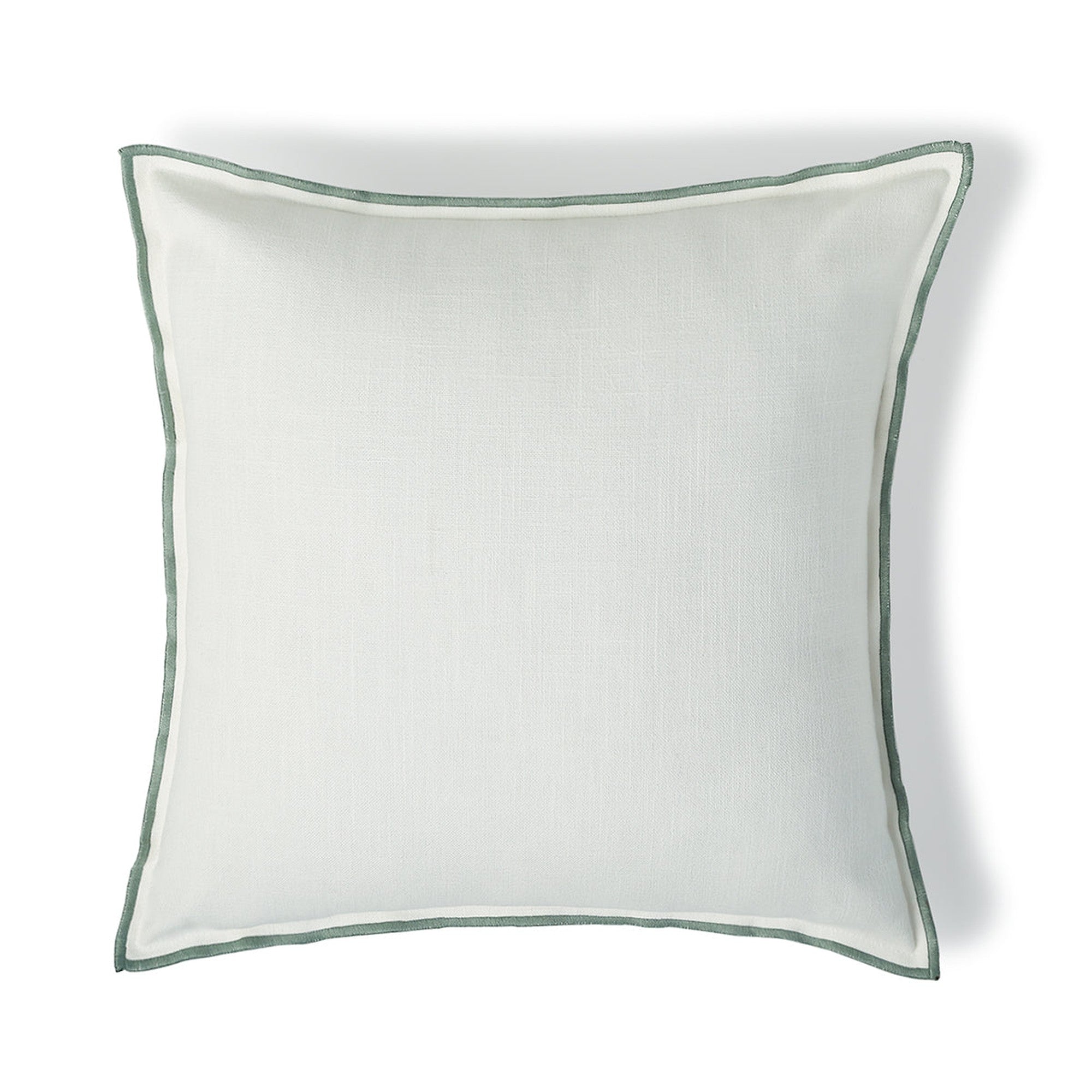 Jules - Funda De Cojín - Lona De Algodón - Blanco/Celadón