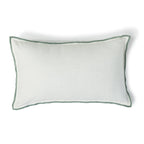 Jules - Funda De Cojín - Lona De Algodón - Blanco/Celadón