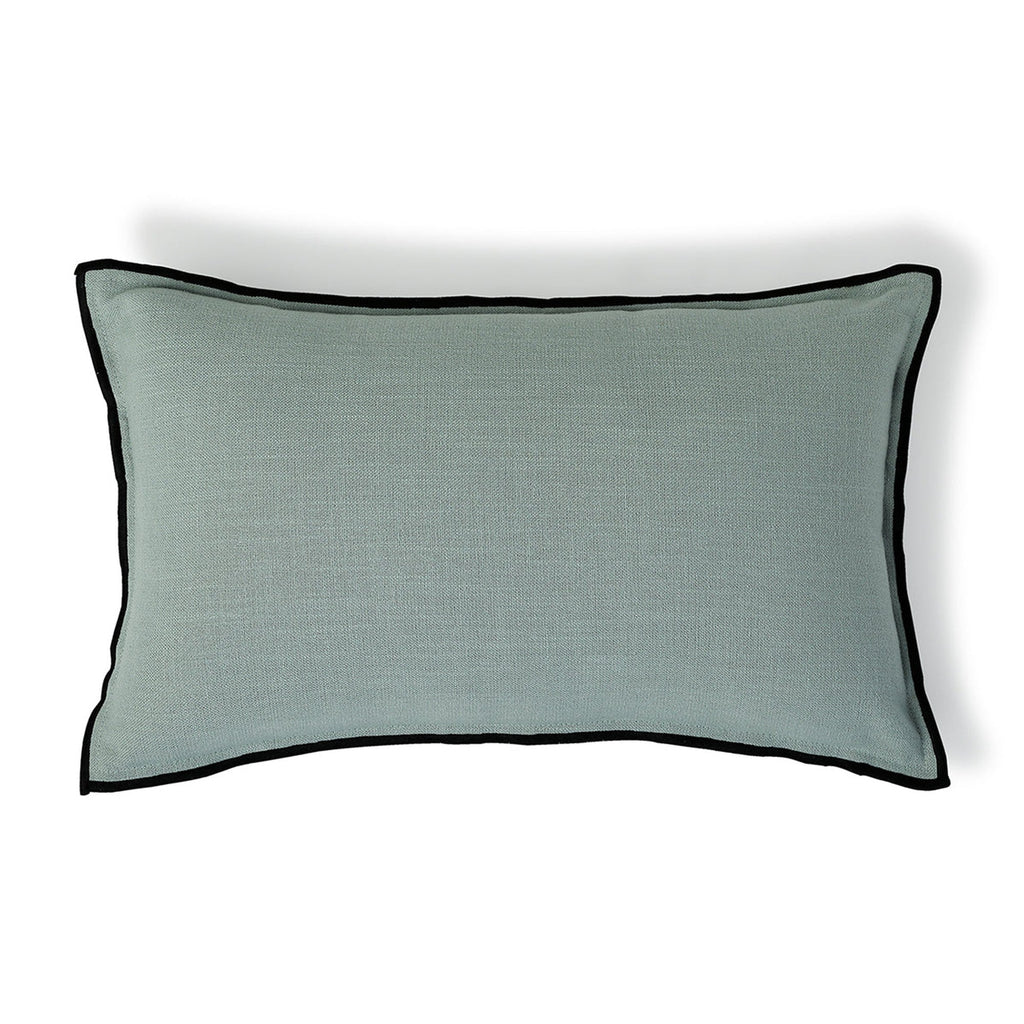 Jules - Funda De Cojín - Tela De Algodón - Celadón/Negro