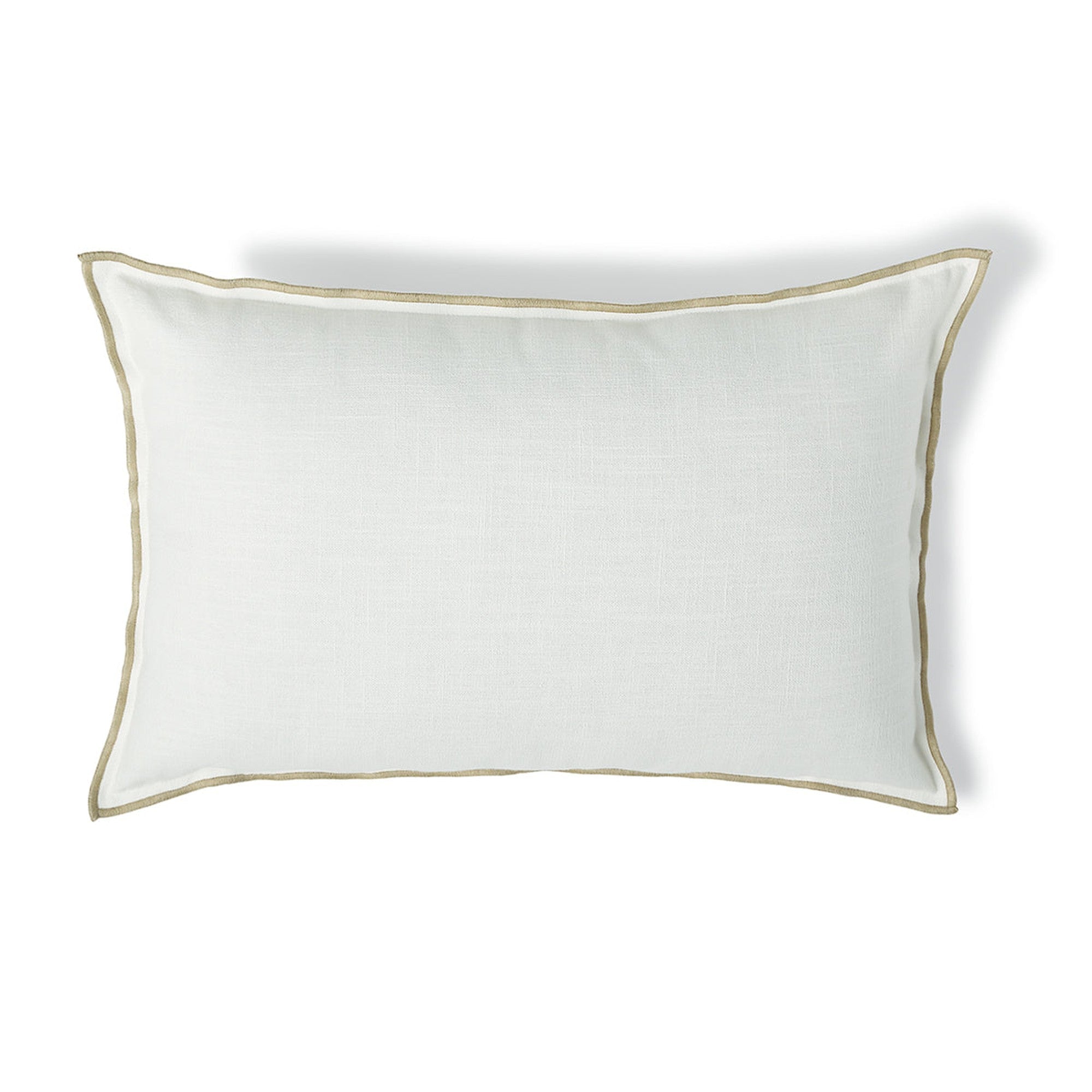 Jules - Coussin - Toile De Coton - Blanc/Sable