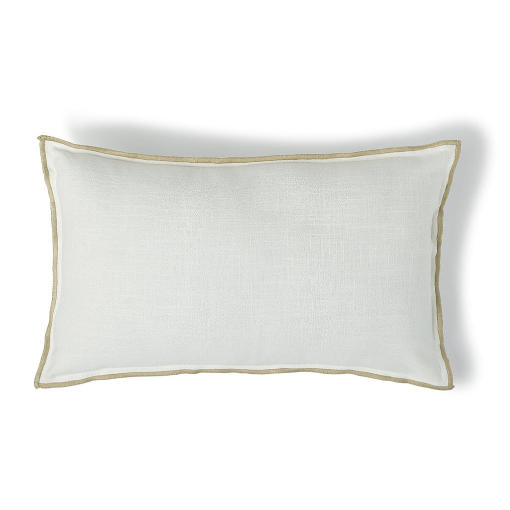 Jules - Coussin - Toile De Coton - Blanc/Sable