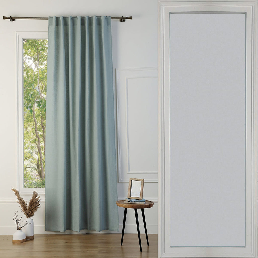 Paul - Tab-Top Curtain - Washed Linen - Celadon Green