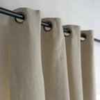 Paul - Eyelet Curtain - Washed Linen - Natural