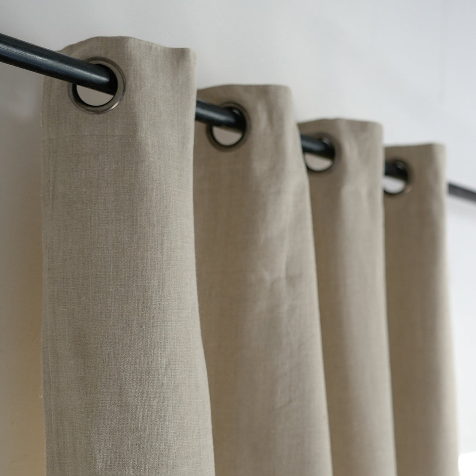 Paul - Eyelet Curtain - Washed Linen - Natural