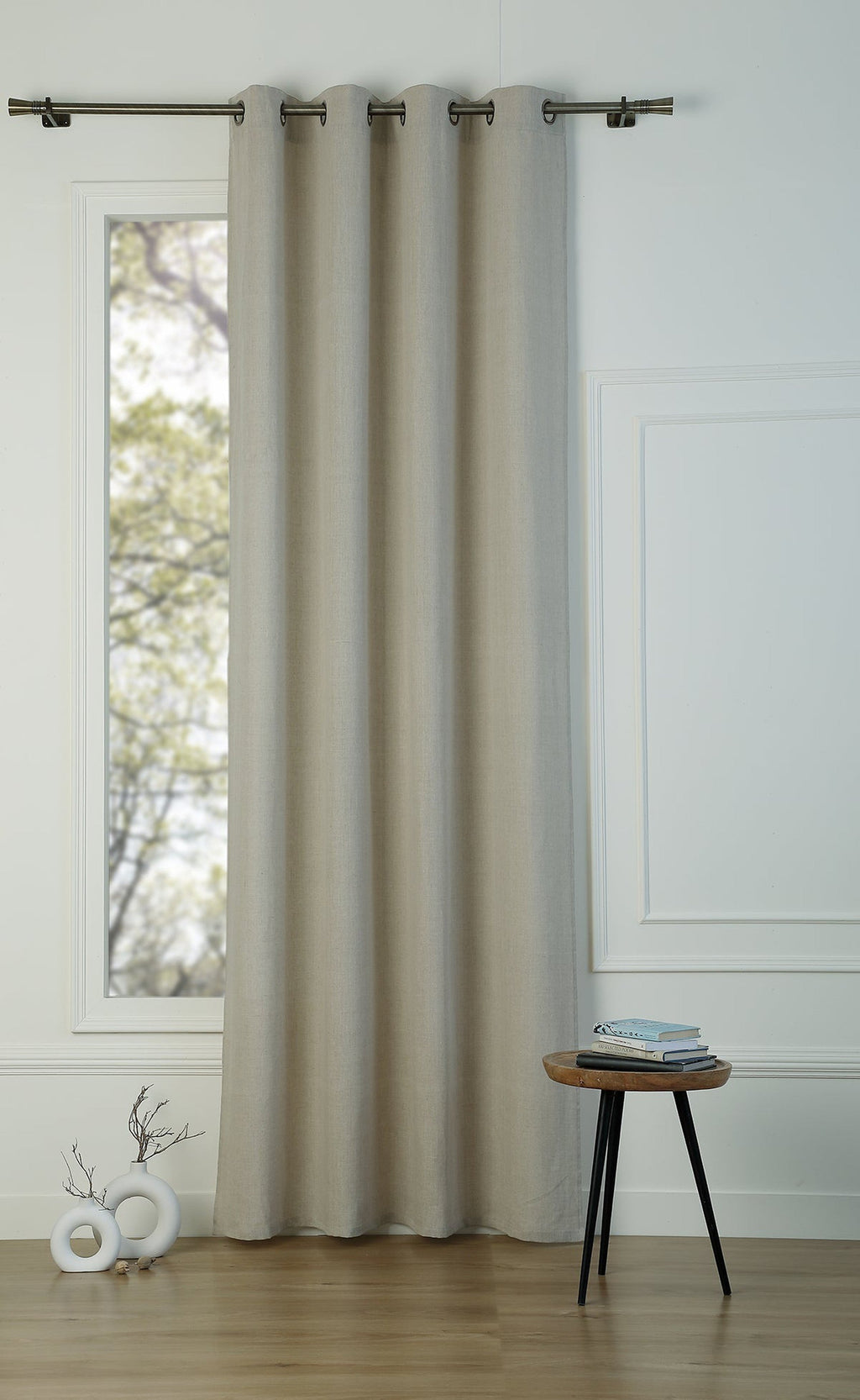 Paul - Eyelet Curtain - Washed Linen - Natural