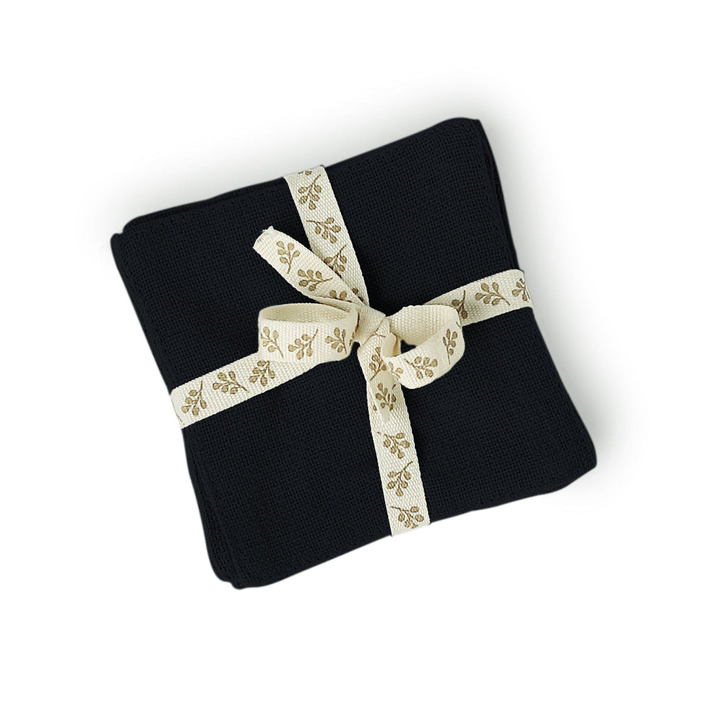 Set of 4 Coasters - Paul - Washed Linen - Charcoal
