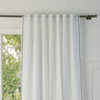Gabriel - Tab-top Curtain - Washed Linen - White/Black