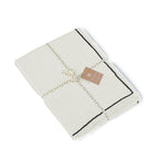 Gabriel - Tab-top Curtain - Washed Linen - White/Black