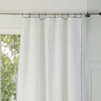Gabriel - Curtain Panel - Washed Linen - White/Black