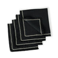 Set of 4 Washed Linen Napkins 45x45 - Gabriel - Charcoal / Sand