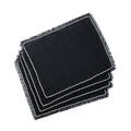 Set of 4 Washed Linen Placemats 35x45 - Gabriel - Charcoal/Sand
