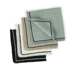 Set of 4 Washed Linen Placemats 35x45 - Gabriel - Charcoal/Sand