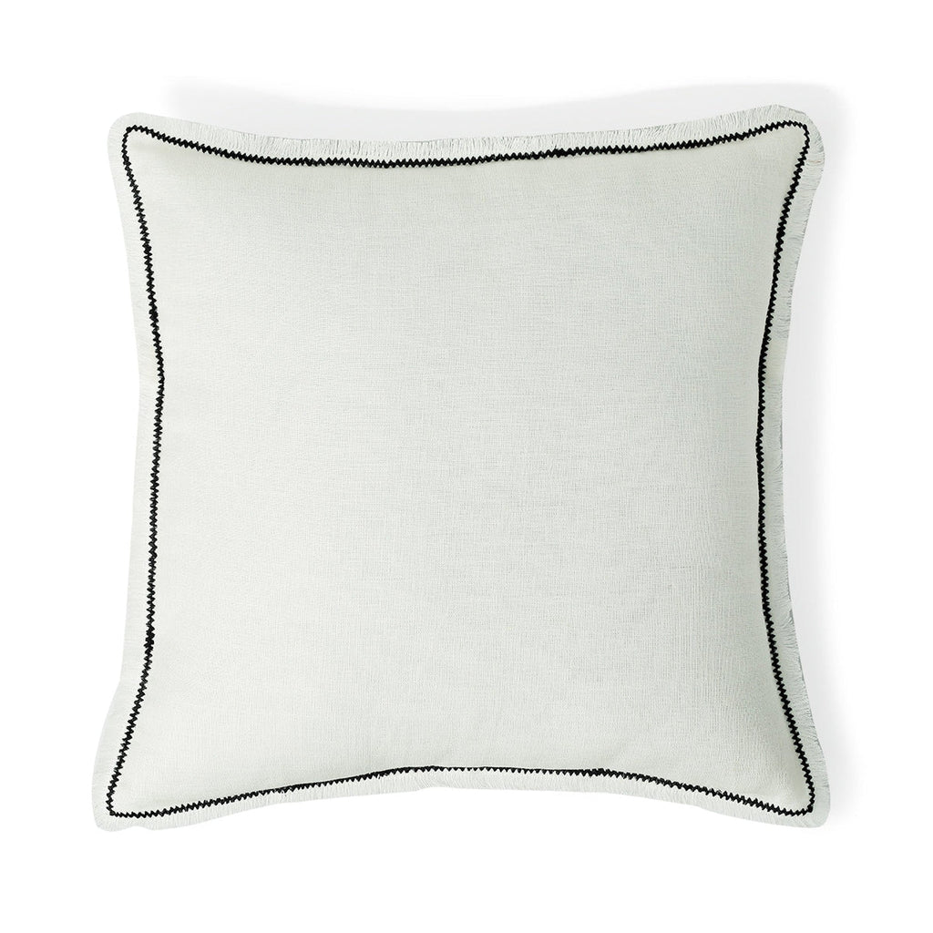 Gabriel - Cushion - Washed Linen - White/Black