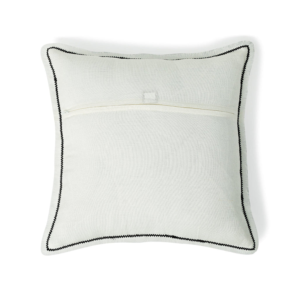 Gabriel - Cushion - Washed Linen - White/Black