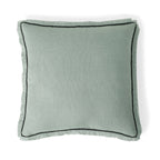 Gabriel - Cojín - Lino lavado - Verde celadón/Negro
