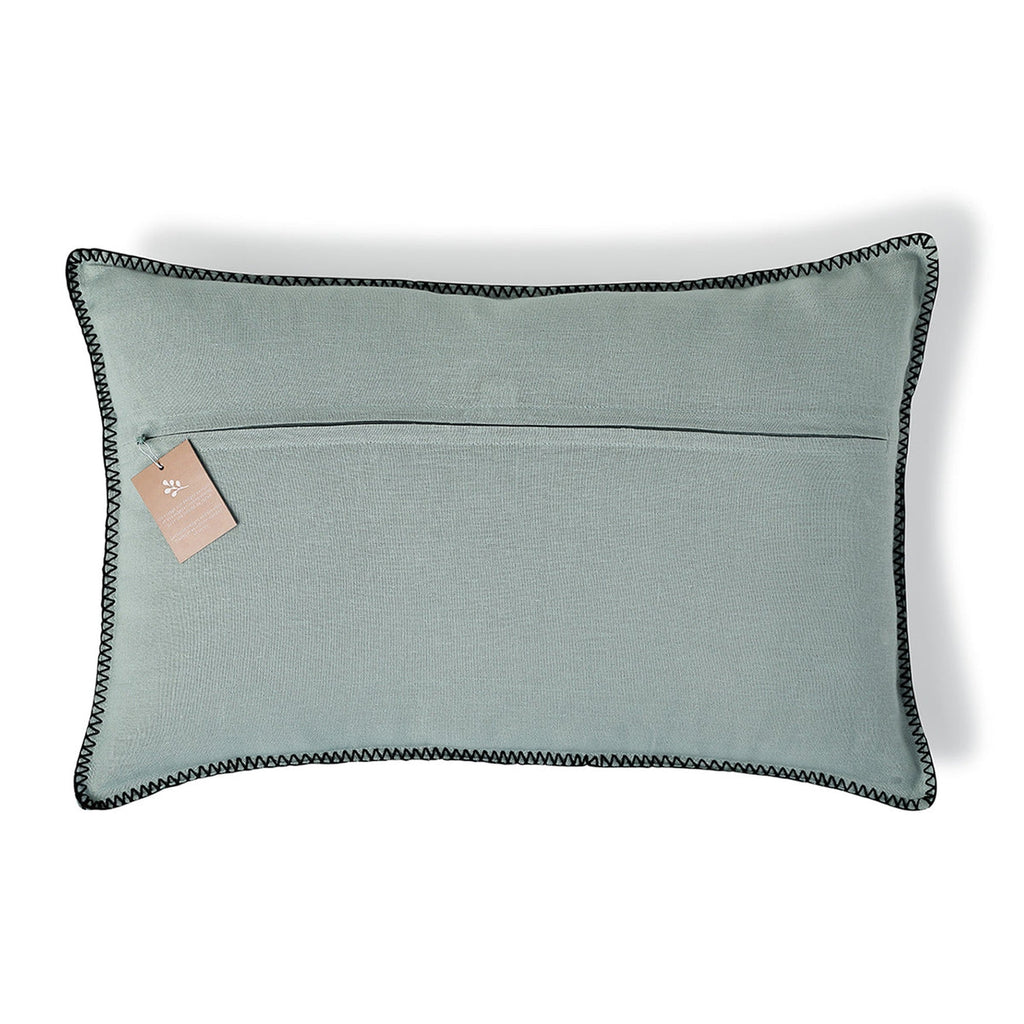 MAMA funda verde celadón / negro 60x40