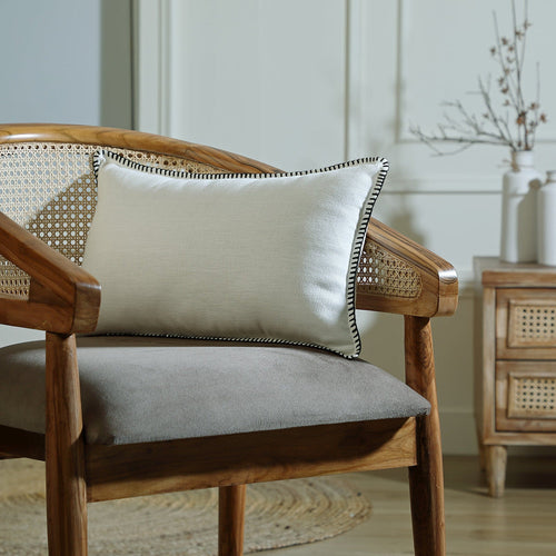 Housse De Coussin Maxime - Blanc / Noir