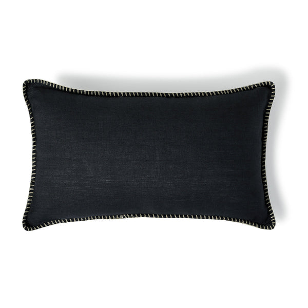 Maxime - Housse De Coussin - Lin Lavé - Fusain/Sable