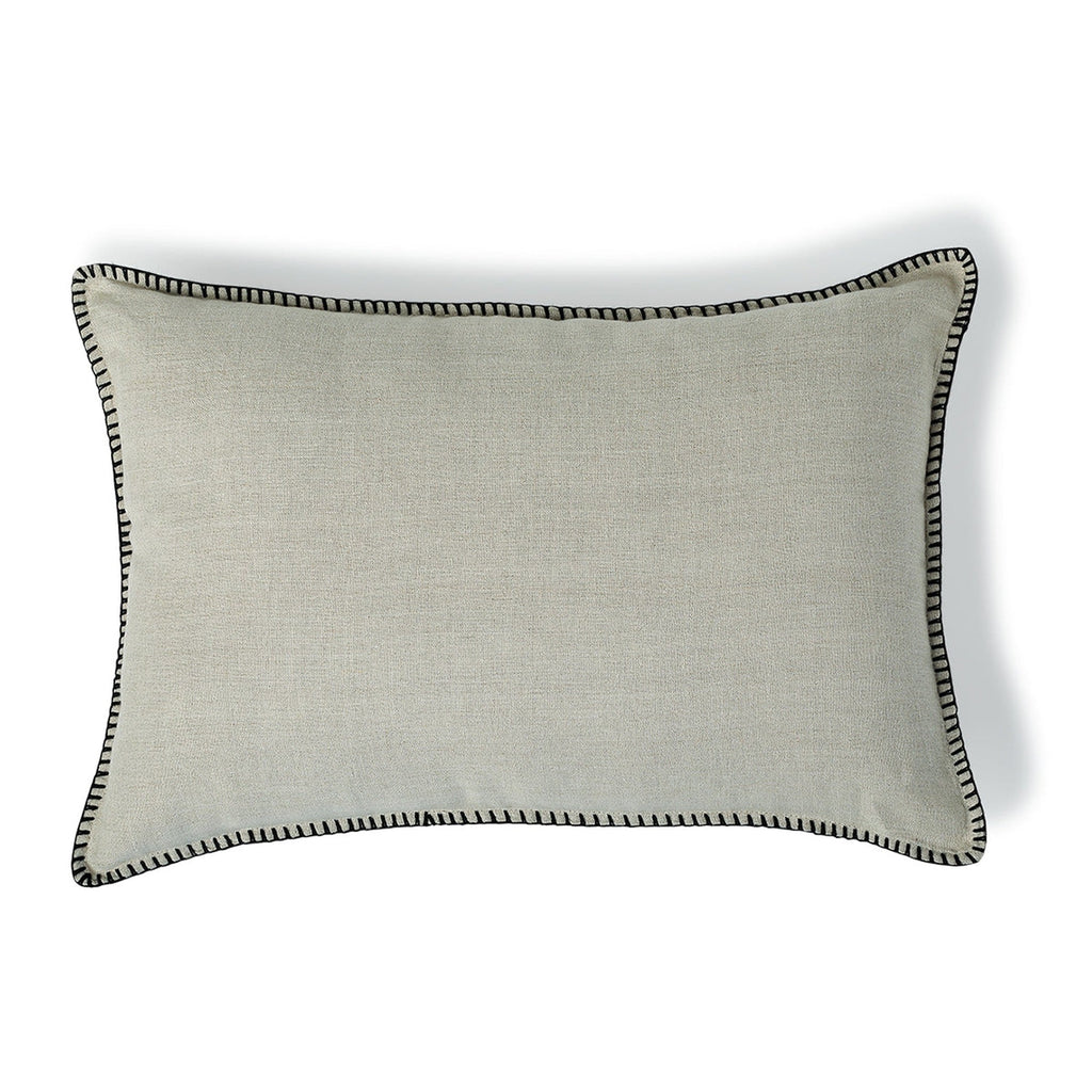 Maxime - Cushion - Washed Linen - Natural/Black