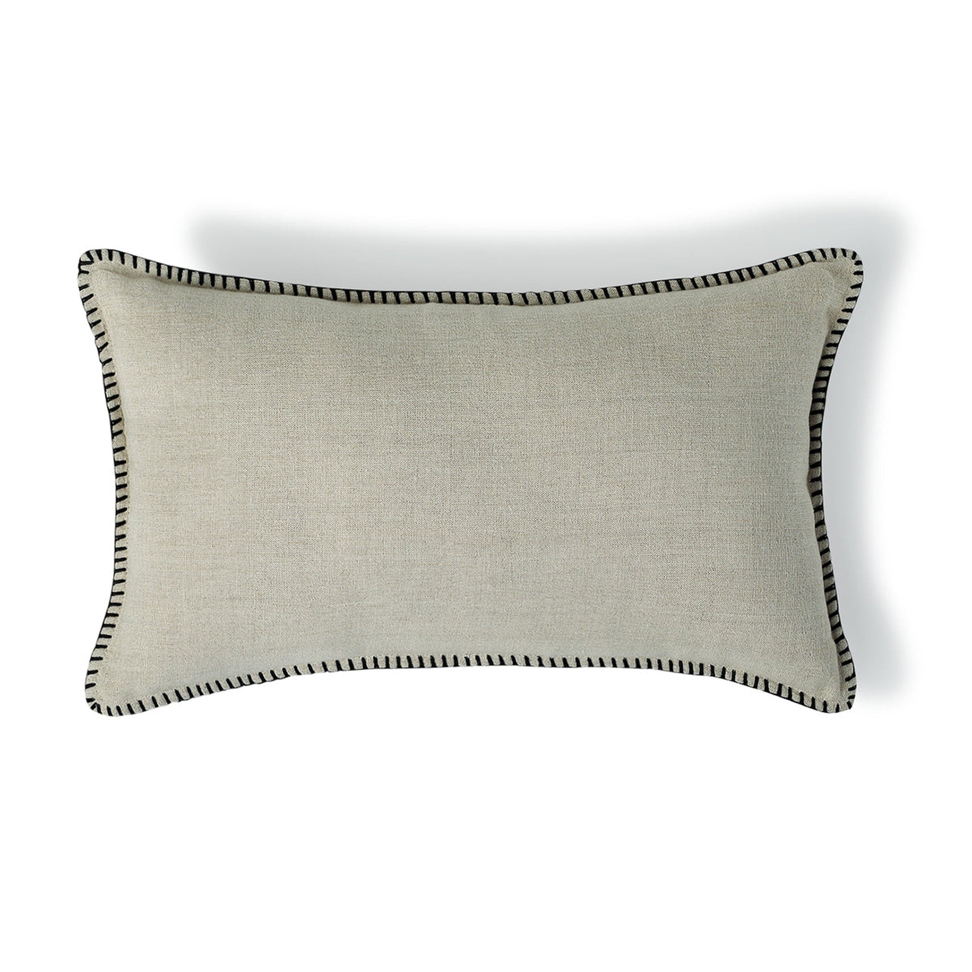 Maxime - Cushion - Washed Linen - Natural/Black