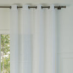 Leo - Eyelet Sheer Curtain - Polycotton - White