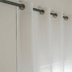 Leo - Eyelet Sheer Curtain - Polycotton - White