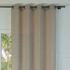 Leo - Eyelet Curtain - Polycotton - Natural