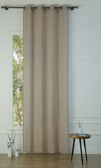 Leo - Eyelet Curtain - Polycotton - Natural