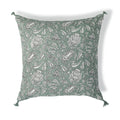Noida - Cushion - Cotton Canvas - Celadon Green