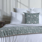Noida - Cushion - Cotton Canvas - Celadon Green