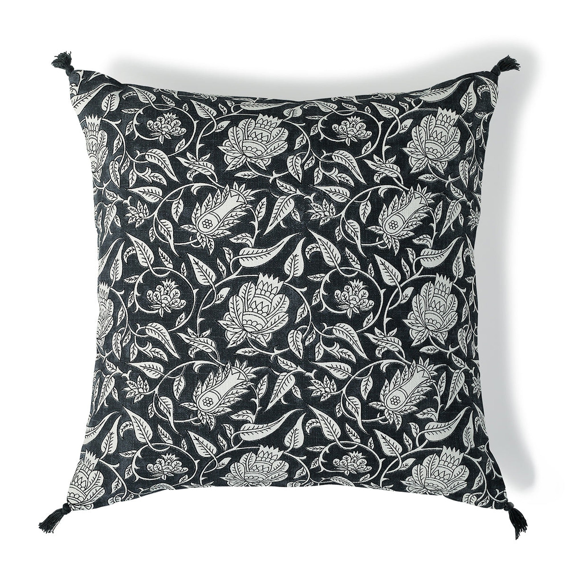 Noida - Cushion - Cotton Canvas - Charcoal