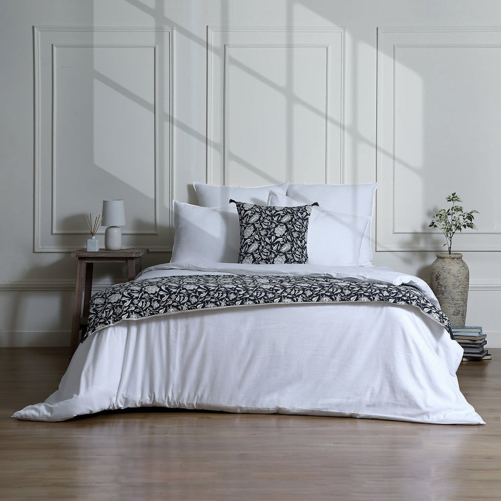 Noida - Cushion - Cotton Canvas - Charcoal
