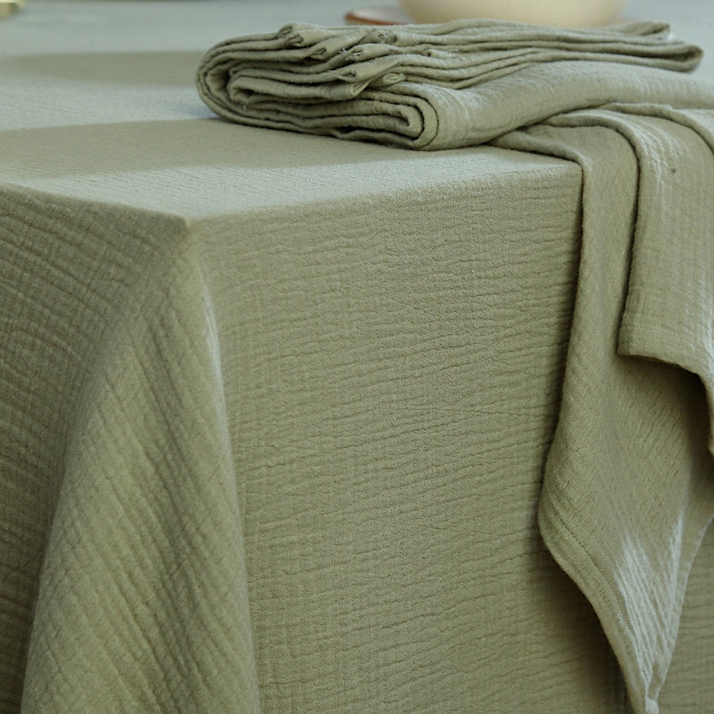 Carla Tablecloth - Celadon Green - Cotton Gauze