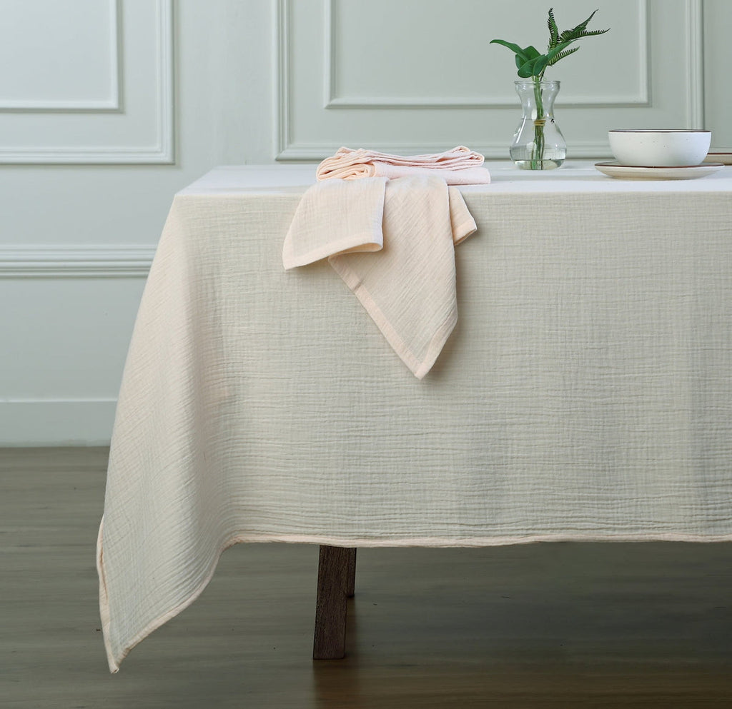 Carla Tablecloth - Pink - Cotton Gauze