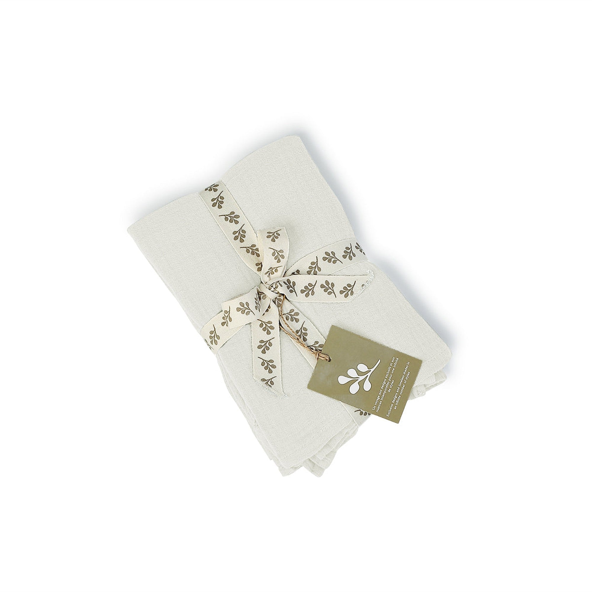 Set Of 4 Carla Table Napkins - White - Cotton Gauze