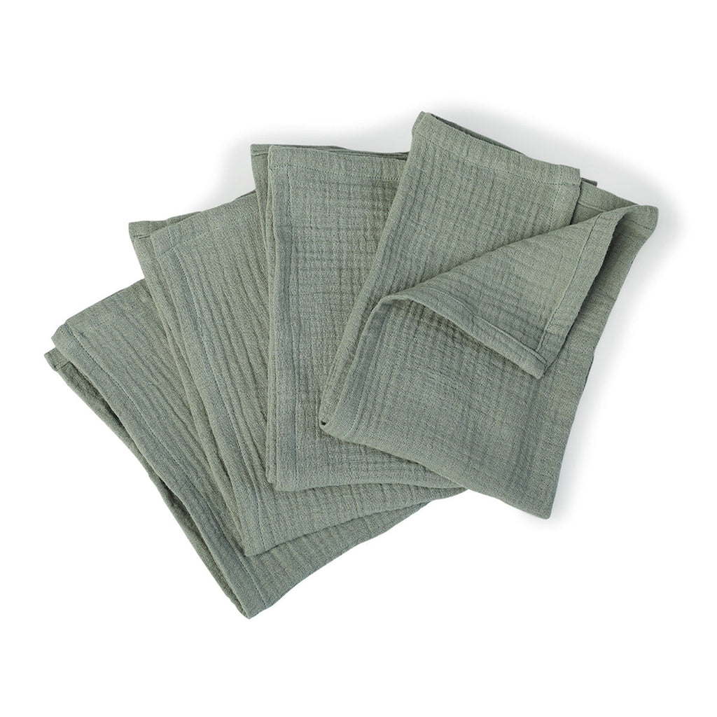 Set Of 4 Carla Table Napkins - Celadon Green - Cotton Gauze
