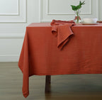 Set of 4 Cotton Gauze Napkins 40x40 - Carla - Tuscan Red